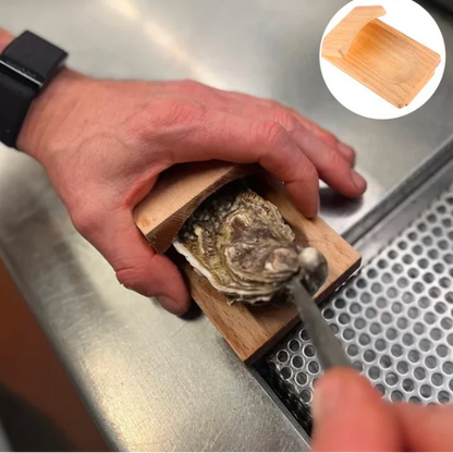 Wood Oyster Shucking Clamp for Quick and Secure Oyster Opening