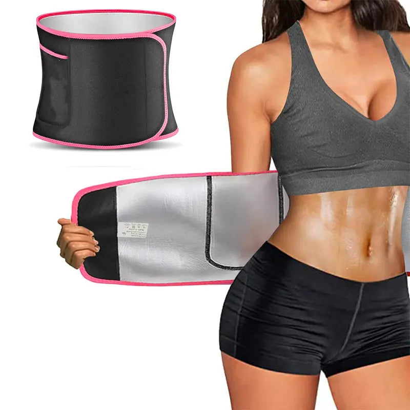 Sports Waist Trainer, Unisex Sweat Waist Trainer, Comfortable Sauna Sweat Belt, Fitness Waist Trainer, Waist Trimmer Cincher, Exercise Waistband, Workout Waistband, Sporty Waist Slimmer, Sports & Outdoor Accessories allveramart