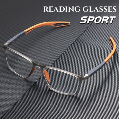 Progressive Reading Glasses with Blue Light Filter and Titanium Frame
