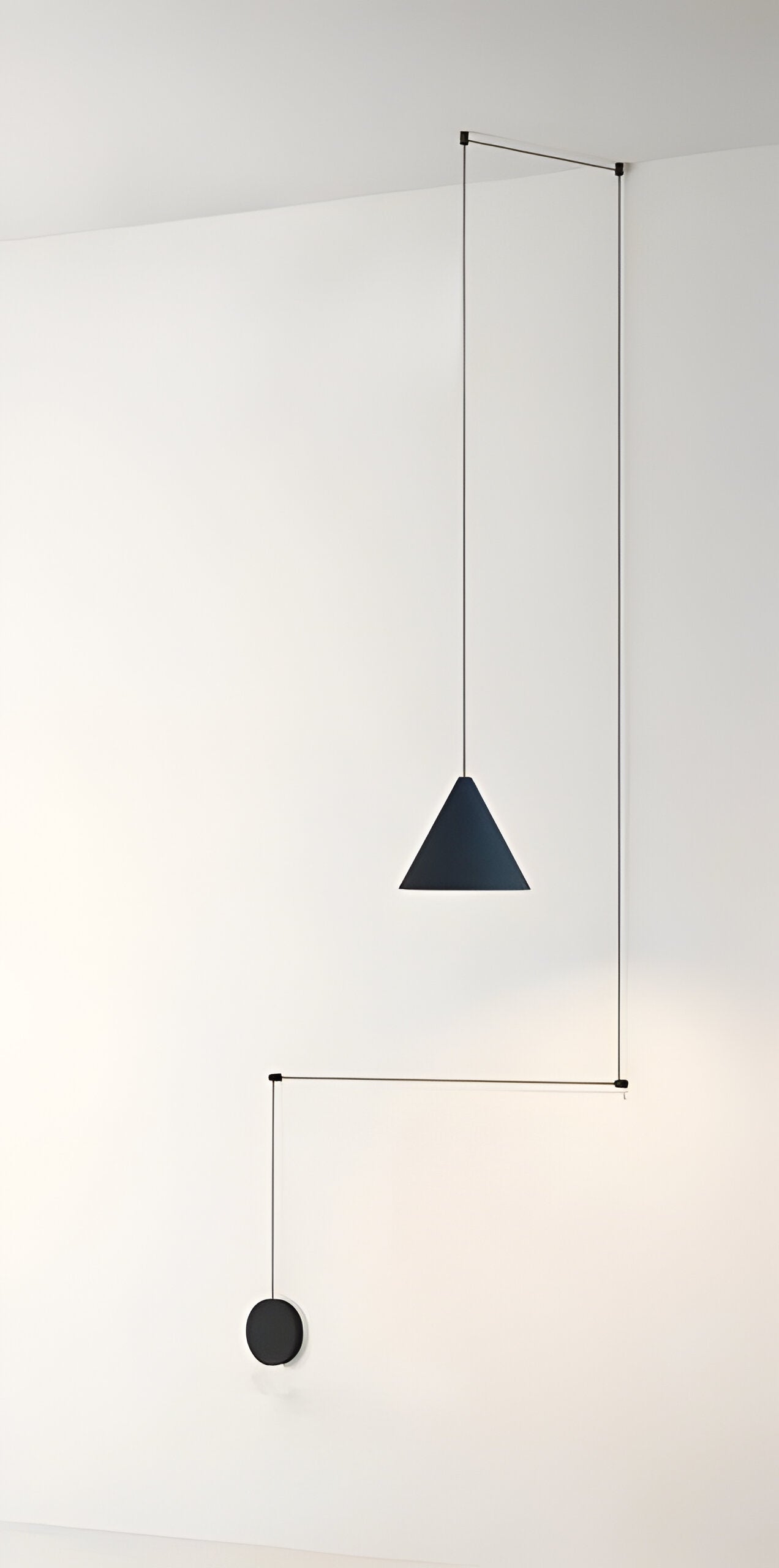 Modern Black Pendant Lamp, Minimalist Metal Hanging Light
