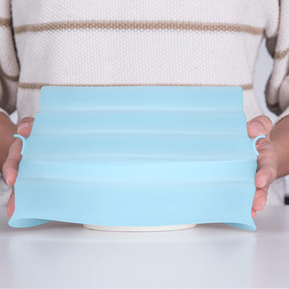 Collapsible Microwave Cover with Magnetic Ceiling Attachment and Steam Vents