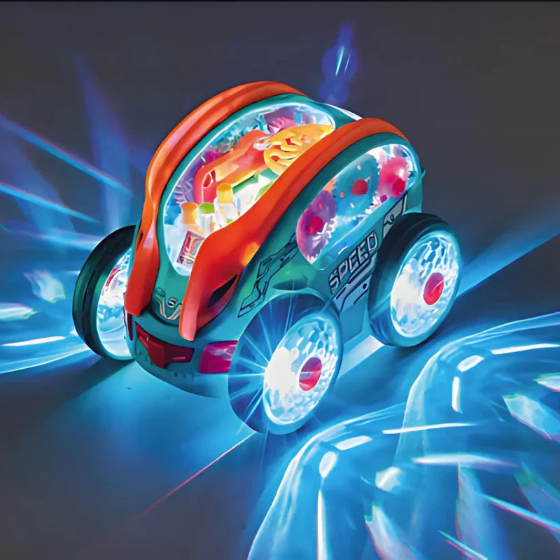 Spinning LED Vehicle Toy with Multicolor Lights and Music