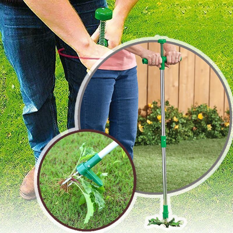 Standing Weed Puller with Triple Steel Claws and Foot Pedal