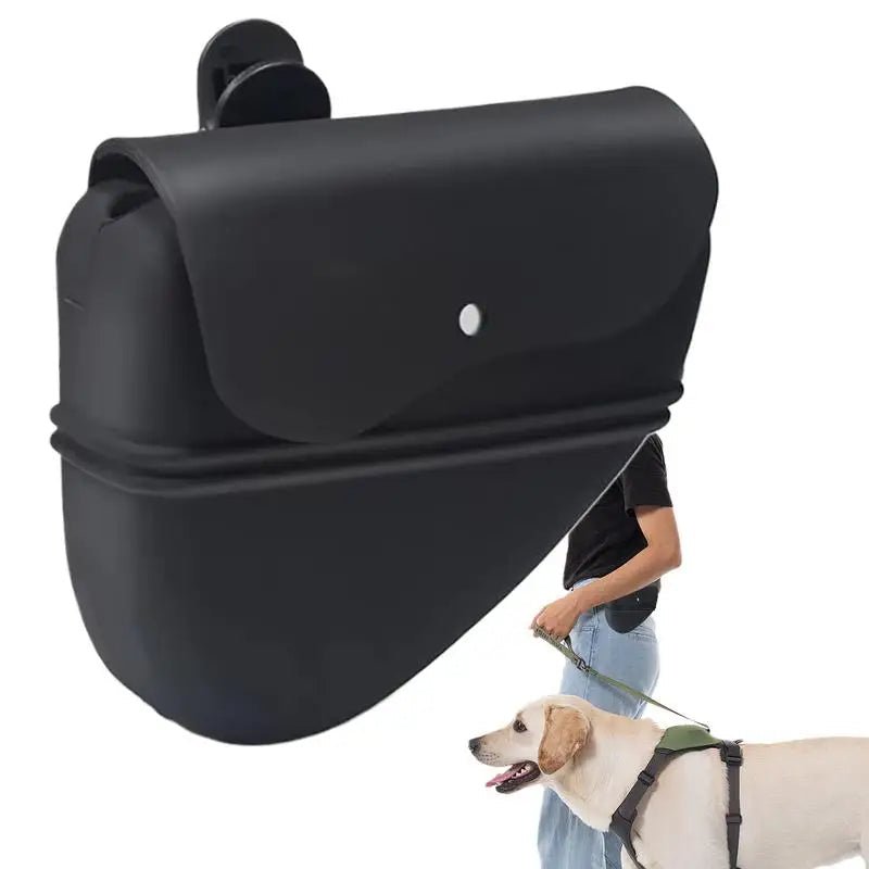 Dog Treat Pouch with Adjustable Waist Clip and Waterproof Silicone Build
