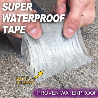 Butyl Rubber Waterproof Tape with Aluminum Foil and Cold Weather Bonding, 5m Roll