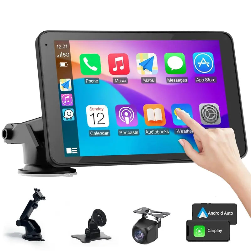 2026 Upgraded Wireless CarPlay Screen for Andriod & Iphone : The Ultimate Portable Car Play Adapter for Seamless In-Car Entertainment Car Media Player Car Monitor allveramart