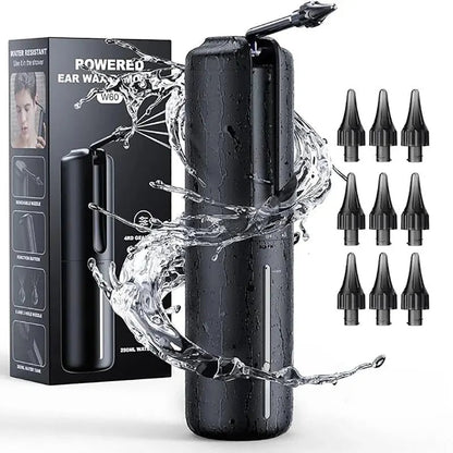Ear Cleaning System with Triple Jet Water Stream and Adjustable Pressure, Rechargeable