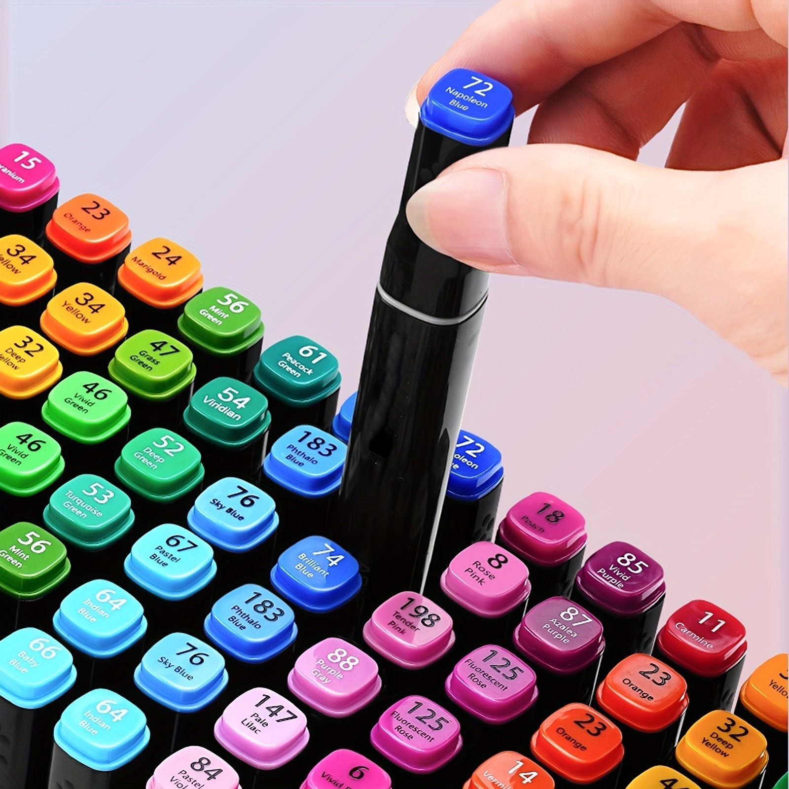Alkoholmarker Set 168 Farben doppelseitig -    Zorenza