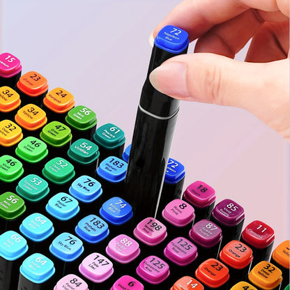 Alkoholmarker Set 168 Farben doppelseitig -    Zorenza