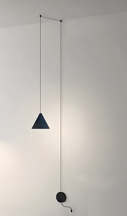 Modern Black Pendant Lamp, Minimalist Metal Hanging Light