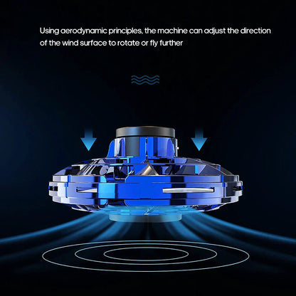 Hovering Gyroscope Spinner with LED Light Display and Hand Gesture Control