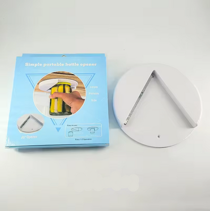 Under Cabinet Jar Opener with V-Shaped Grip and Mounting Hardware