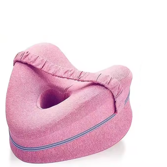 Knee Pillow with Memory Foam and Elastic Strap, Hollow Center Ventilation