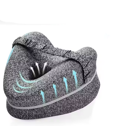 Knee Pillow with Memory Foam and Elastic Strap, Hollow Center Ventilation