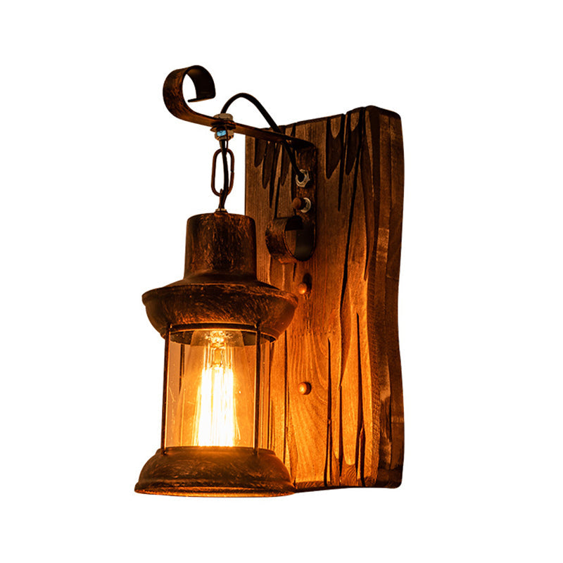 Cast Iron Wall Light with Downward Shade and Dual Voltage Support, 12 inches Tall
