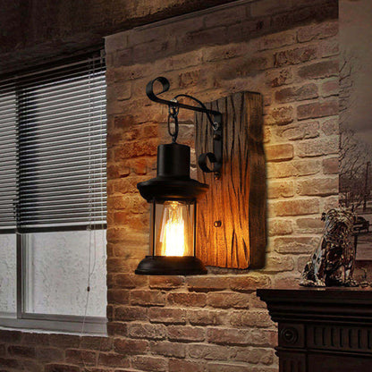 Cast Iron Wall Light with Downward Shade and Dual Voltage Support, 12 inches Tall