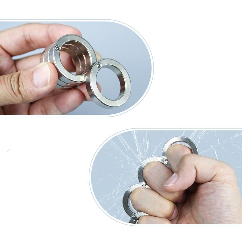 Folding Finger Ring with Metal Frame and Tactile Feedback, Silent Operation