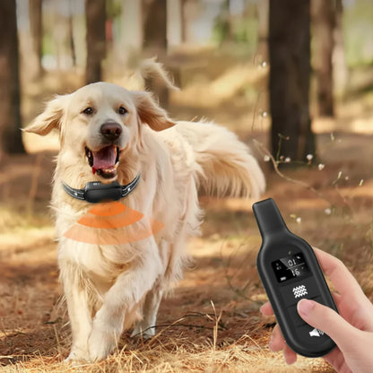 Electric Dog Training Collar with Remote Control, Waterproof, 16 Adjustable Shock Levels, 1000m Range, Beep & Vibration Modes-3
