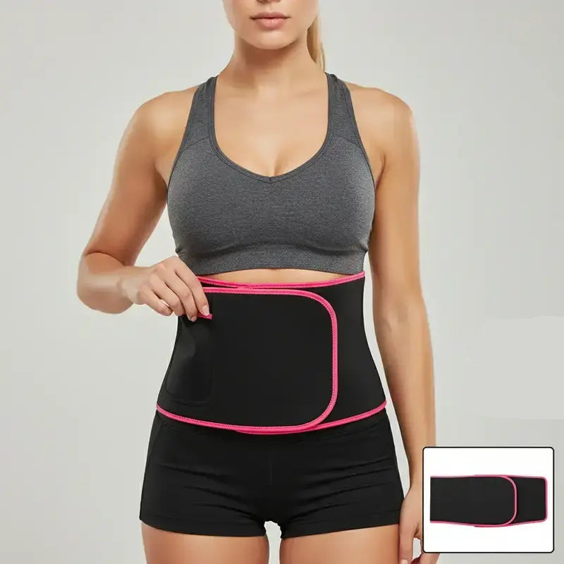 Sports Waist Trainer, Unisex Sweat Waist Trainer, Comfortable Sauna Sweat Belt, Fitness Waist Trainer, Waist Trimmer Cincher, Exercise Waistband, Workout Waistband, Sporty Waist Slimmer, Sports & Outdoor Accessories allveramart