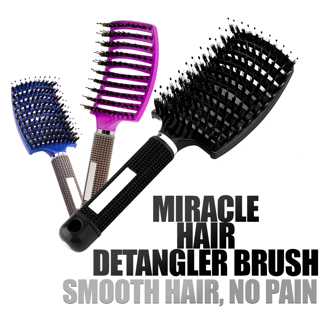 Flexible Bristle Detangler Brush for Wet and Dry Hair, All Textures
