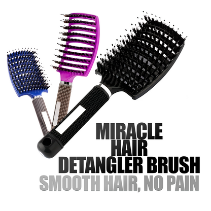 Flexible Bristle Detangler Brush for Wet and Dry Hair, All Textures