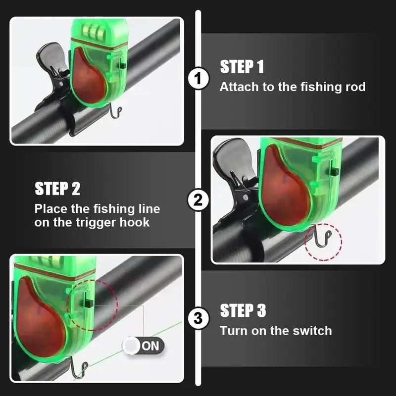Clip On Fishing Bite Alarm with 80 Decibel Sound and LED Light