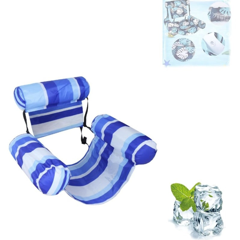Mesh Seat Pool Float with Adjustable Depth and Three Air Tubes, Set of 2