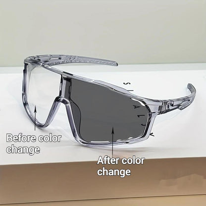 Photochromic Sports Sunglasses with UV Protection and Gray Tint, Unisex All Vera Mart