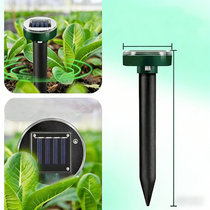 Solar Ultrasonic Rodent Repellent with Variable Frequency Sound and IP65 Waterproof Rating