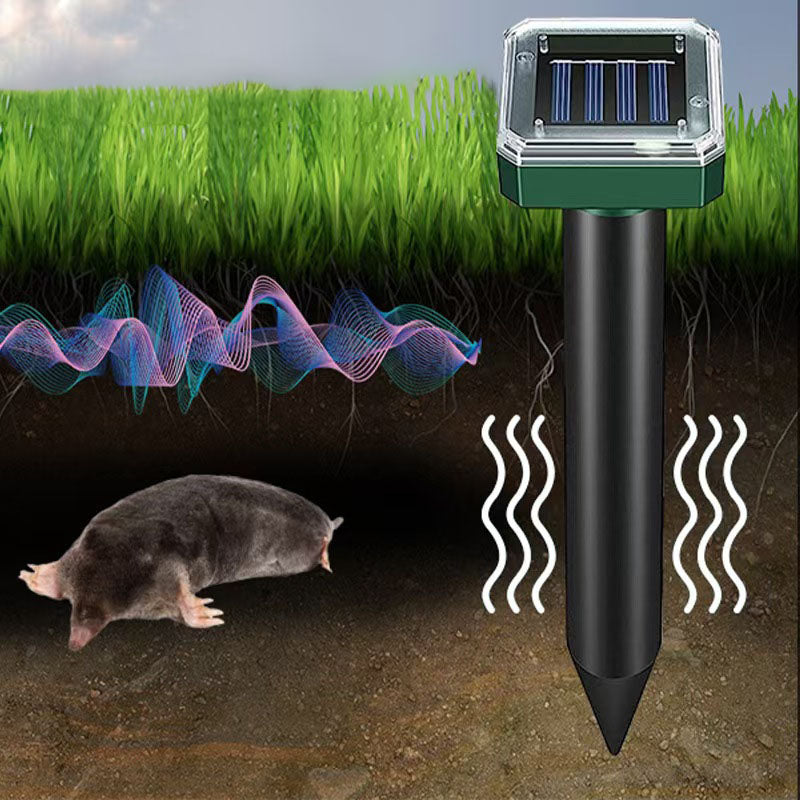 Solar Ultrasonic Rodent Repellent with Variable Frequency Sound and IP65 Waterproof Rating