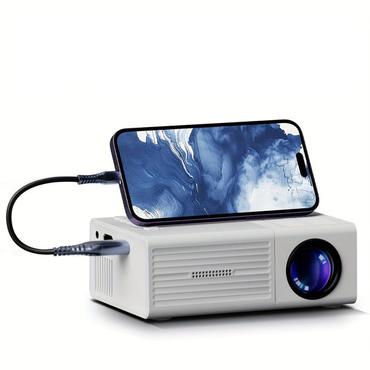 Portable Mini Projector with 3000 Lumen Brightness and HDMI USB Connectivity