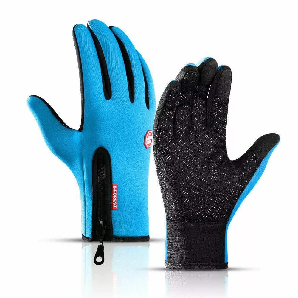 Conductive Touchscreen Gloves with Silicone Grip and Thermal Insulation for Winter Cycling