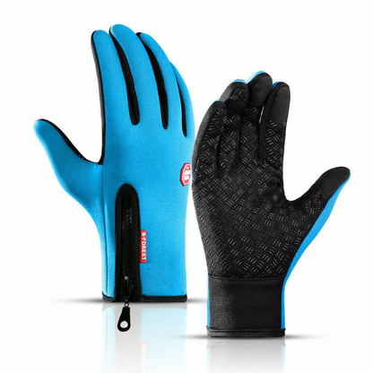 Conductive Touchscreen Gloves with Silicone Grip and Thermal Insulation for Winter Cycling