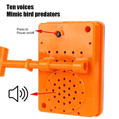 Rotating Bird Repeller with Solar Power and Sound Deterrent, Reflective Design