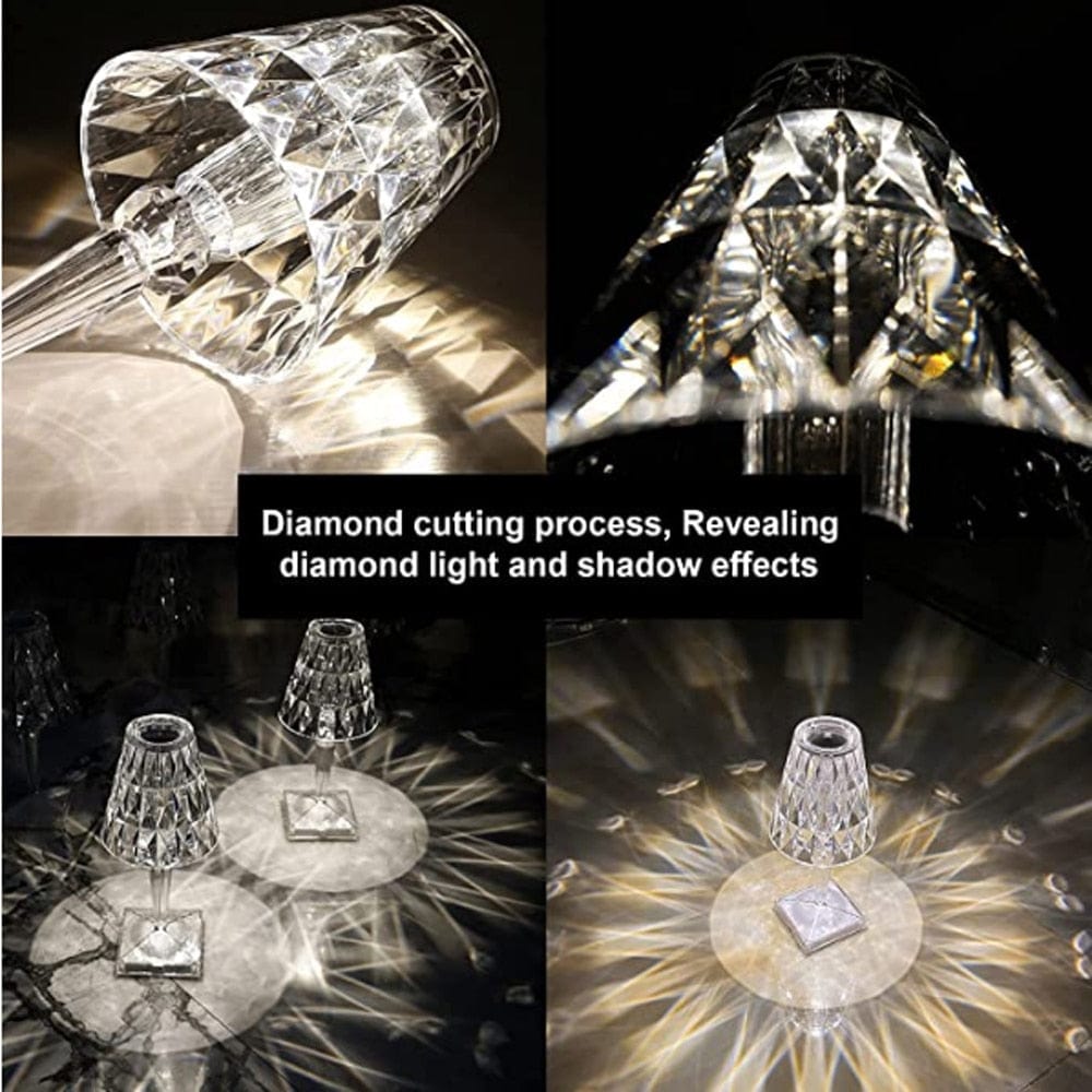 LED Crystal Table Lamp with Elegant Diamond Design