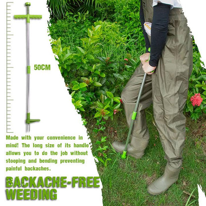 Standing Weed Puller with Triple Steel Claws and Foot Pedal