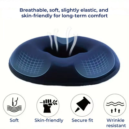 Memory Foam Donut Shape Seat Cushion with Center Opening and Washable Cover for Office, Travel, Home