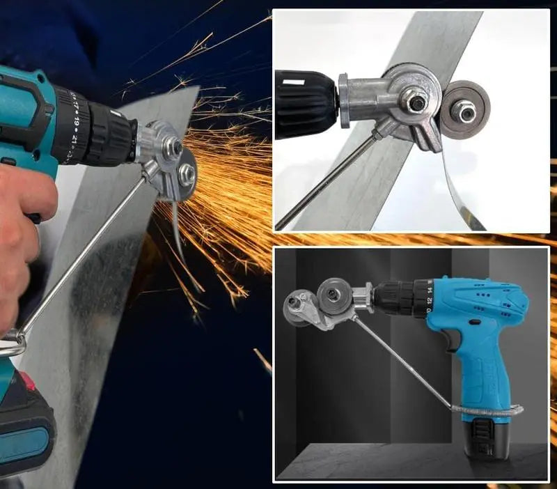 Electric Drill Metal Cutter Attachment Sheet Metal Cutter Drill Attachment Electric Drill Plate Cutter Attachment Electric Drill Shears Nibbler Attachment Portable Drill Metal Sheet Cutter for Cutting Thin Iron Thin White Sheet Steel Aluminum allveramart