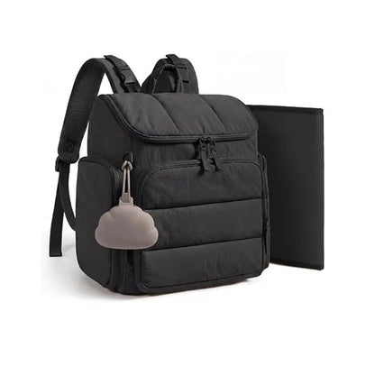 Backpack Diaper Bag with Thermal Insulated Bottle Pockets and Stroller Attachment Loops