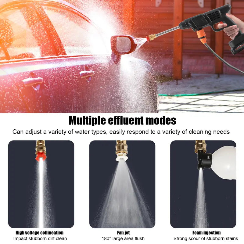Dazone Electric Car Washing Machine 380 PSI 21V Portable Cordless High Pressure Water Gun Car Washer Cleaner 2 Replaceable 24V Batteries with 12000mAh Capacity allveramart