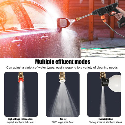 Dazone Electric Car Washing Machine 380 PSI 21V Portable Cordless High Pressure Water Gun Car Washer Cleaner 2 Replaceable 24V Batteries with 12000mAh Capacity allveramart