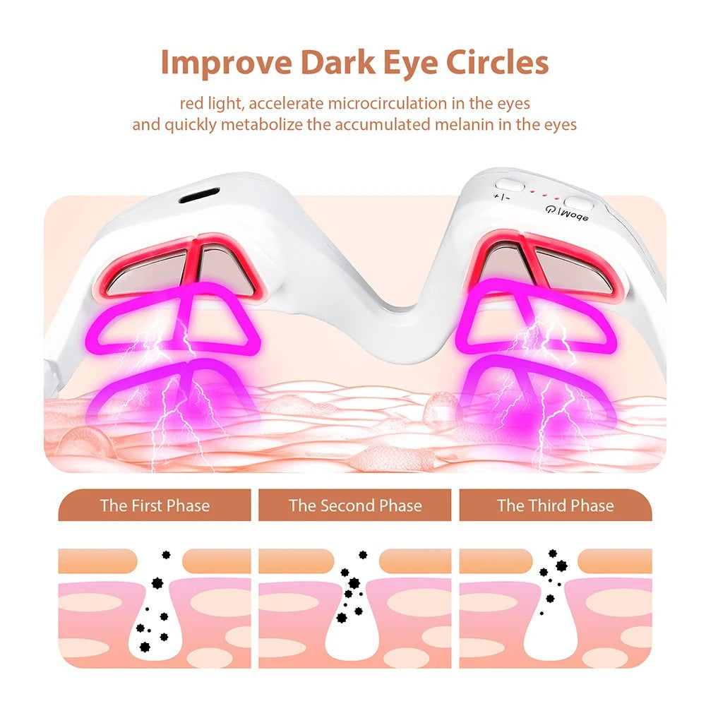 Wearable Eye Massager with Red Light and Four Massage Modes