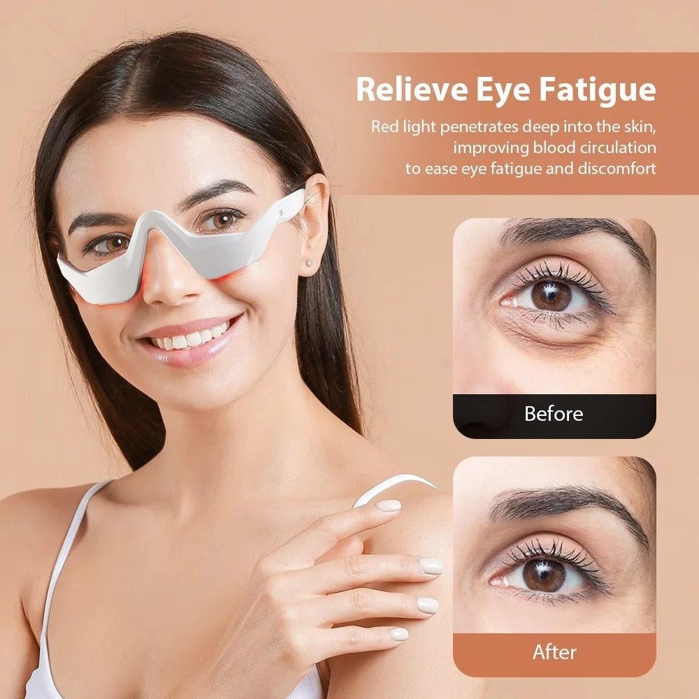 Wearable Eye Massager with Red Light and Four Massage Modes