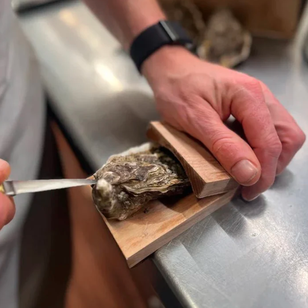 Wood Oyster Shucking Clamp for Quick and Secure Oyster Opening