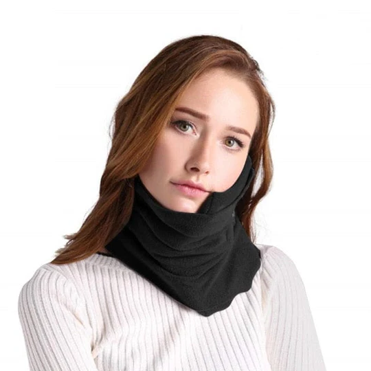 Microbead Travel Pillow in Polyester and Cotton with a Built In Smartphone Cradle in Five Colors