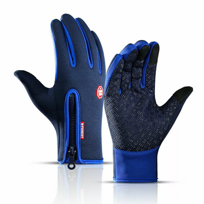 Conductive Touchscreen Gloves with Silicone Grip and Thermal Insulation for Winter Cycling