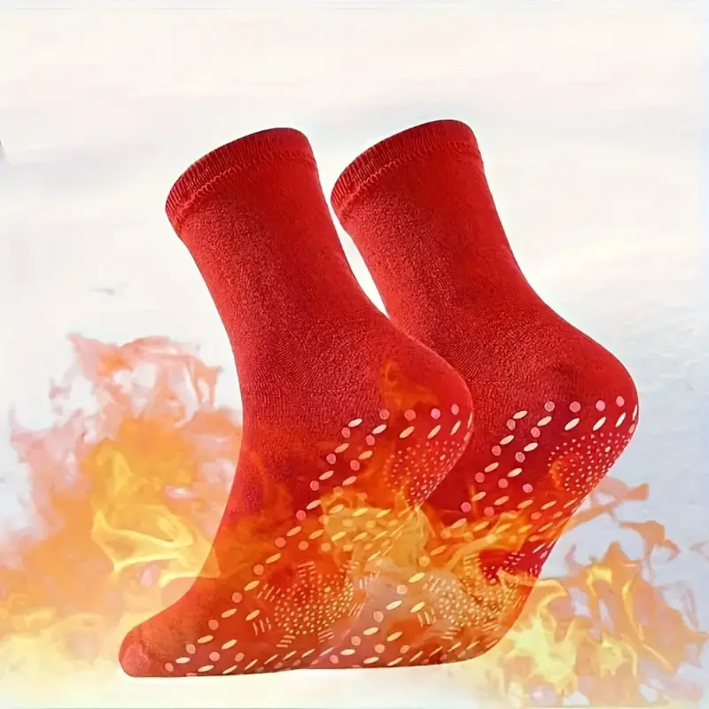 Heated Socks with Removable Rechargeable Battery Packs, Adjustable Heat Levels and a Breathable Stretch Knit
