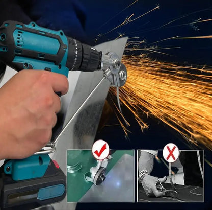 Electric Drill Metal Cutter Attachment Sheet Metal Cutter Drill Attachment Electric Drill Plate Cutter Attachment Electric Drill Shears Nibbler Attachment Portable Drill Metal Sheet Cutter for Cutting Thin Iron Thin White Sheet Steel Aluminum allveramart
