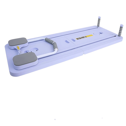 Portable Folding Balance Board with Resistance Bands for Home Pilates Training
