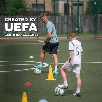 Soccer Training Mat with Video Program and Grip Socks for Youth Skill Development